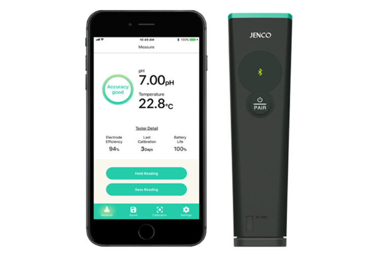 Medidor de pH de Bolsillo JENCO pH610B Bluetooth - Preciso y Fácil de Usar