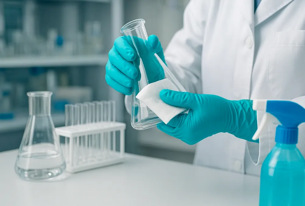 limpieza de equipamiento de laboratorio